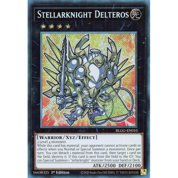 Yu-Gi-Oh TCG BLGG-EN010 SE Stellarknight Delteros (Chibi artwork) Battles of Legend: Glorious Gallery