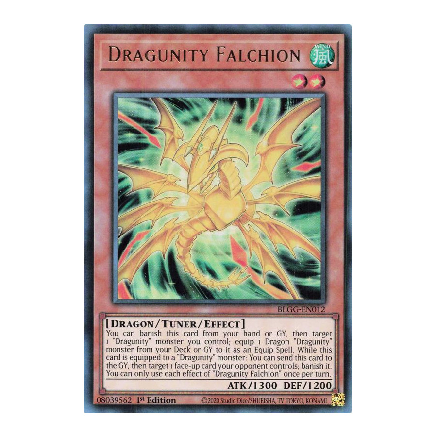 Yu-Gi-Oh TCG BLGG-EN012 UR Dragunity Falchion Battles of Legend: Glorious Gallery