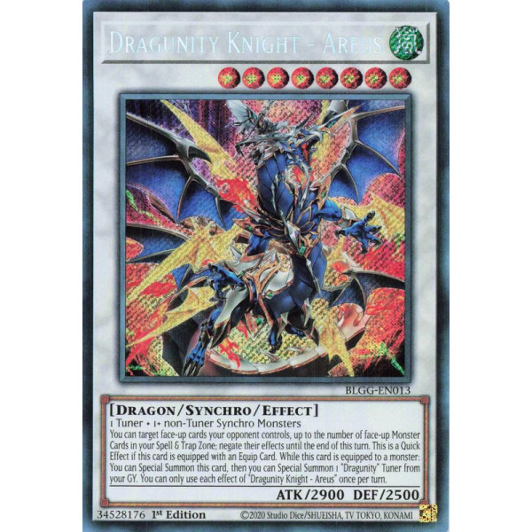 Yu-Gi-Oh TCG BLGG-EN013 SE Dragunity Knight - Areus Battles of Legend: Glorious Gallery