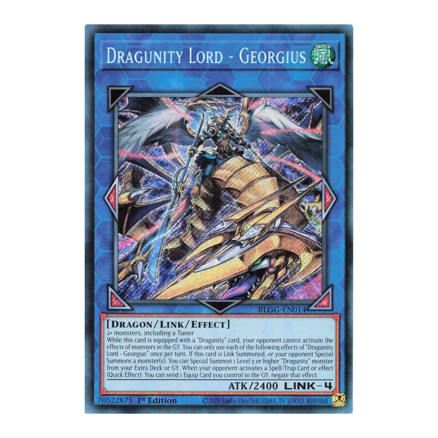 Yu-Gi-Oh TCG BLGG-EN014 SE Dragunity Lord - Georgius Battles of Legend: Glorious Gallery