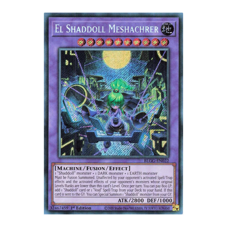 Yu-Gi-Oh TCG BLGG-EN022 SE El Shaddoll Meshachrer Battles of Legend: Glorious Gallery