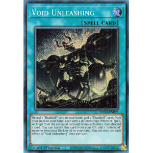 Yu-Gi-Oh TCG BLGG-EN025 SE Void Unleashing Battles of Legend: Glorious Gallery