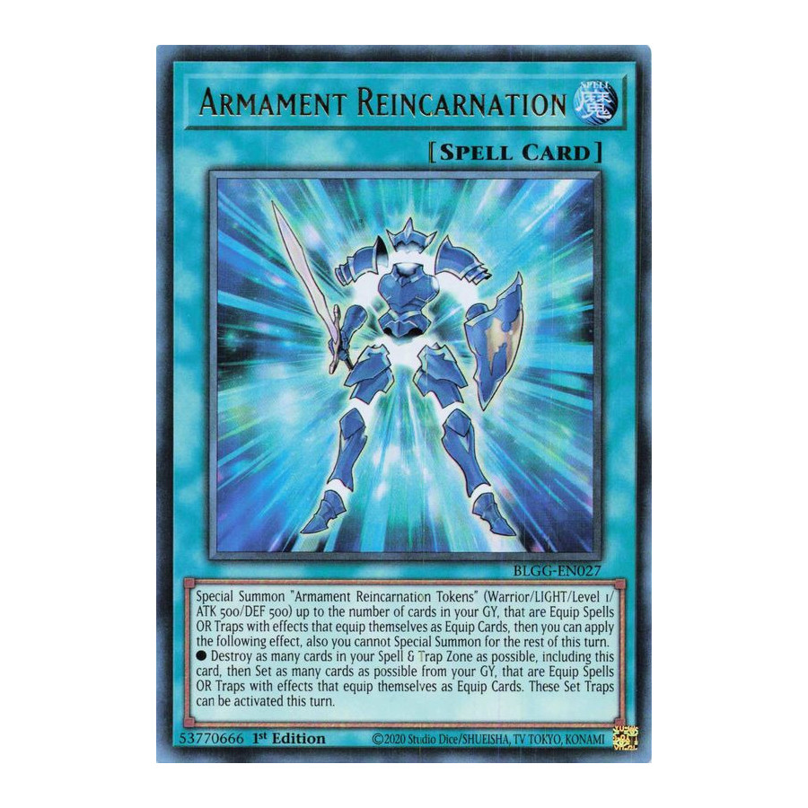 Yu-Gi-Oh TCG BLGG-EN027 UR Armament Reincarnation Battles of Legend: Glorious Gallery