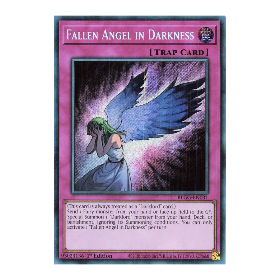 Yu-Gi-Oh TCG BLGG-EN031 SE Fallen Angel in Darkness Battles of Legend: Glorious Gallery