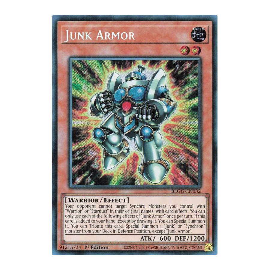 Yu-Gi-Oh TCG BLGG-EN032 SE Junk Armor Battles of Legend: Glorious Gallery