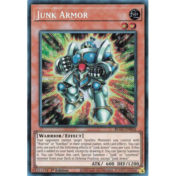 Yu-Gi-Oh TCG BLGG-EN032 SE Junk Armor Battles of Legend: Glorious Gallery
