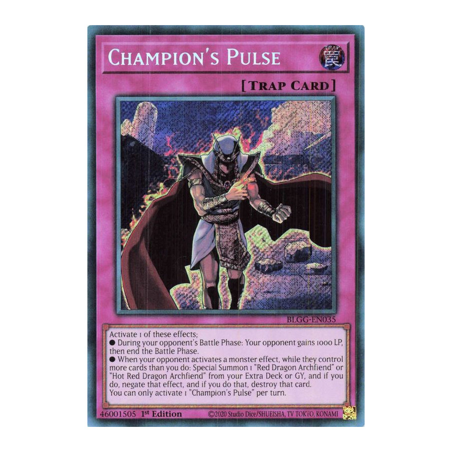Yu-Gi-Oh TCG BLGG-EN035 SE Champion's Pulse Battles of Legend: Glorious Gallery