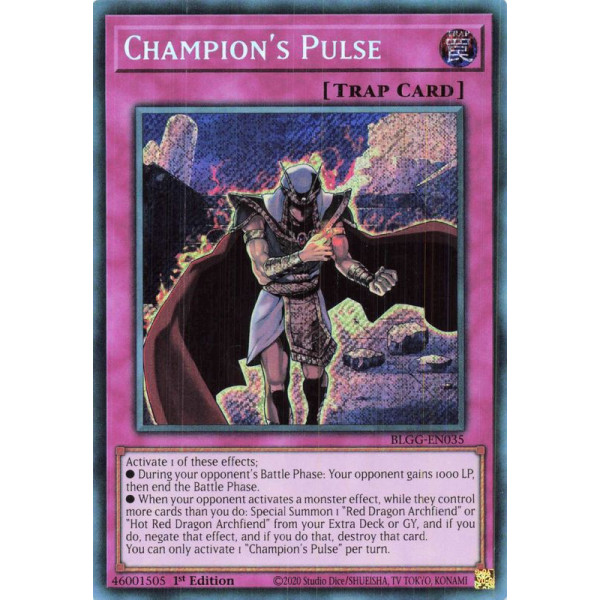 Yu-Gi-Oh TCG BLGG-EN035 SE Champion's Pulse Battles of Legend: Glorious Gallery
