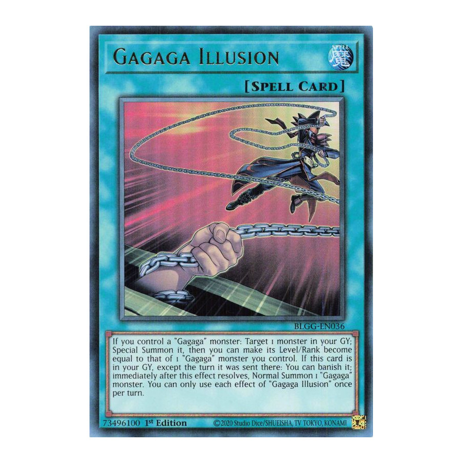 Yu-Gi-Oh TCG BLGG-EN036 UR Gagaga Illusion Battles of Legend: Glorious Gallery