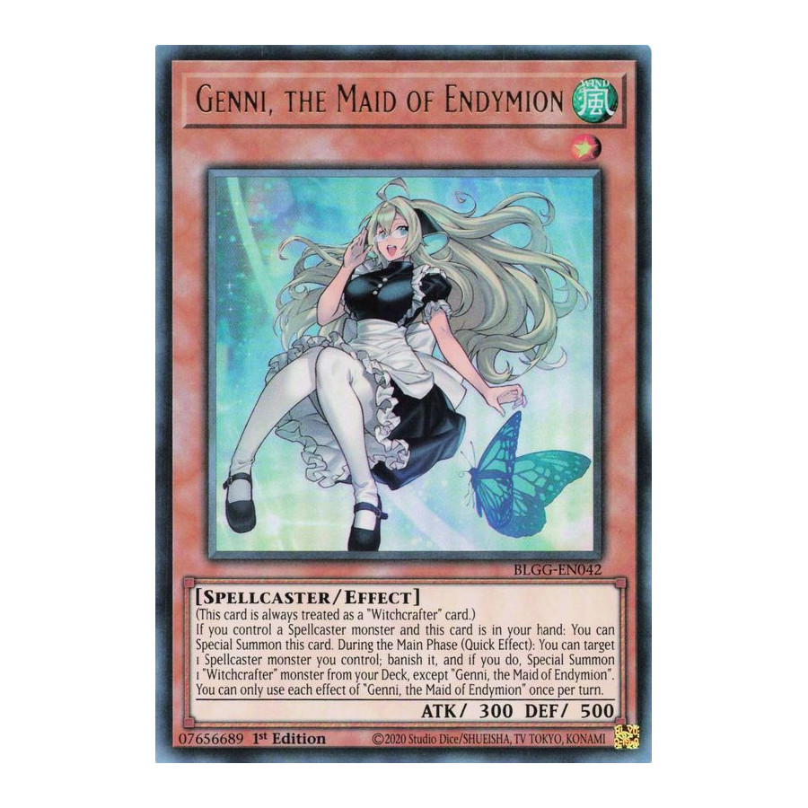 Yu-Gi-Oh TCG BLGG-EN042 UR Genni, the Maid of Endymion Battles of Legend: Glorious Gallery