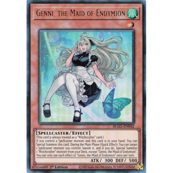 Yu-Gi-Oh TCG BLGG-EN042 UR Genni, the Maid of Endymion Battles of Legend: Glorious Gallery