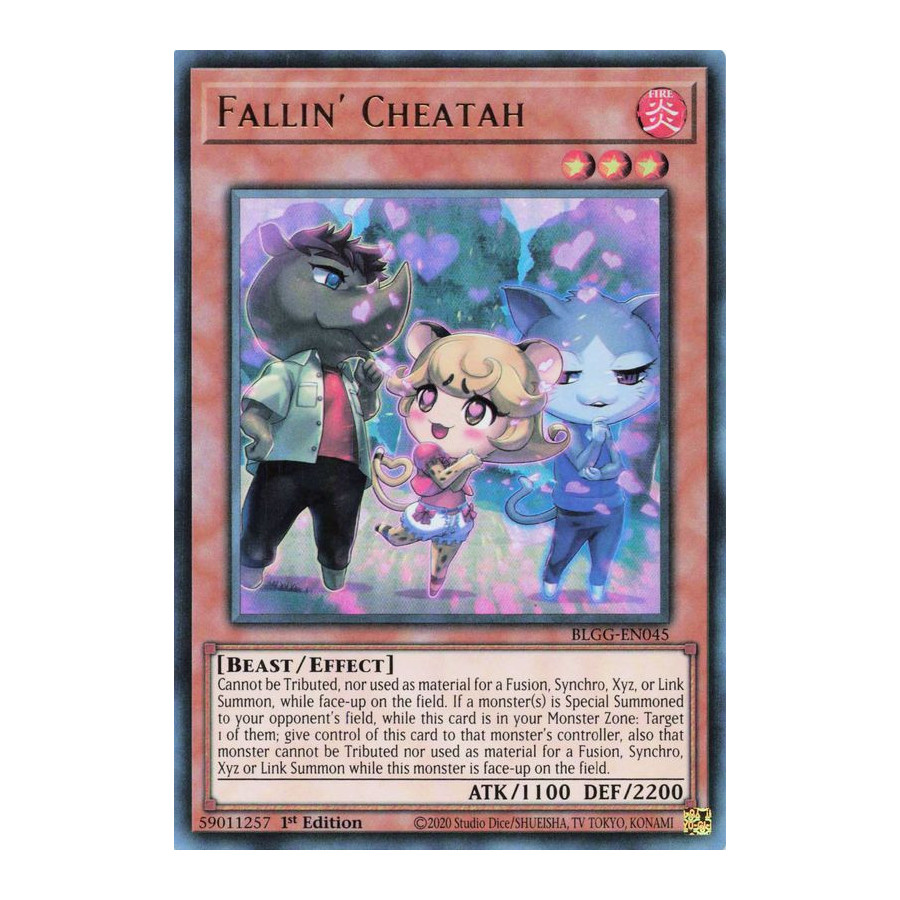 Yu-Gi-Oh TCG BLGG-EN045 UR Fallin' Cheatah Battles of Legend: Glorious Gallery