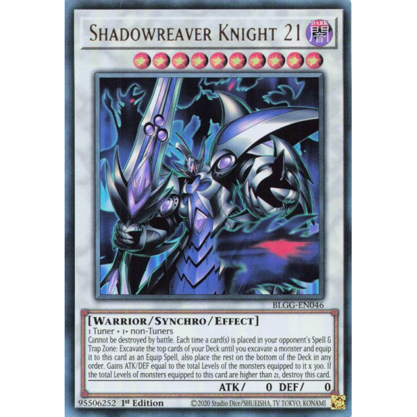 Yu-Gi-Oh TCG BLGG-EN046 UR Shadowreaver Knight 21 Battles of Legend: Glorious Gallery