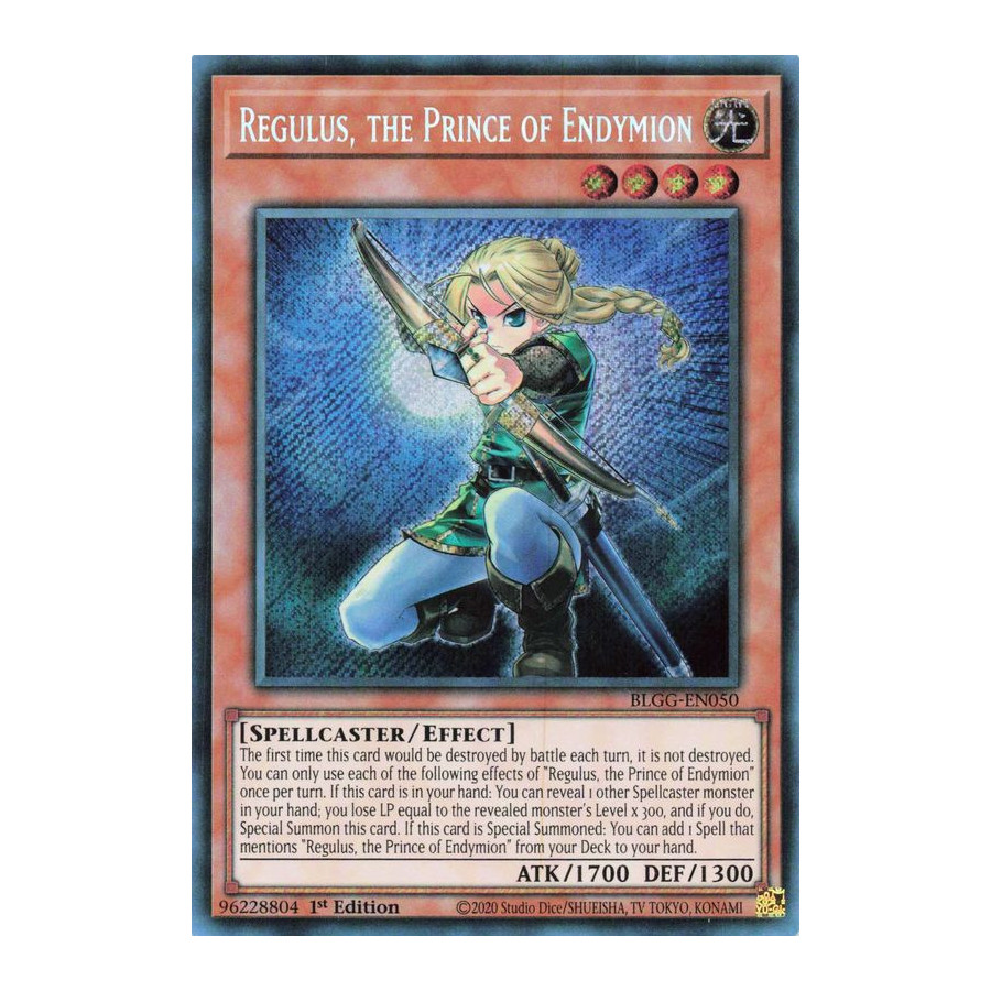 Yu-Gi-Oh TCG BLGG-EN050 SE Regulus, the Prince of Endymion Battles of Legend: Glorious Gallery