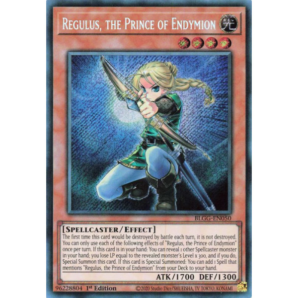 Yu-Gi-Oh TCG BLGG-EN050 SE Regulus, the Prince of Endymion Battles of Legend: Glorious Gallery