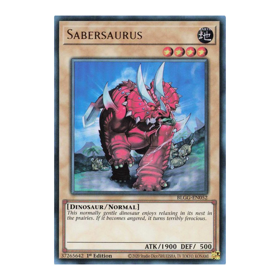 Yu-Gi-Oh TCG BLGG-EN052 UR Sabersaurus Battles of Legend: Glorious Gallery