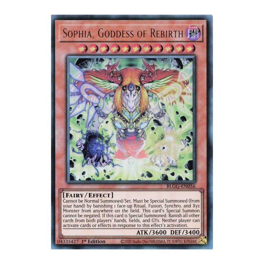 Yu-Gi-Oh TCG BLGG-EN056 UR Sophia, Goddess of Rebirth Battles of Legend: Glorious Gallery