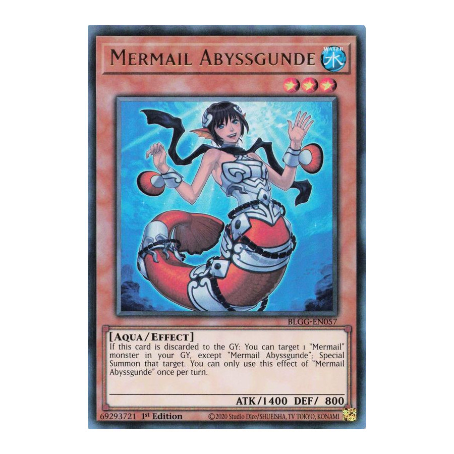 Yu-Gi-Oh TCG BLGG-EN057 UR Mermail Abyssgunde Battles of Legend: Glorious Gallery