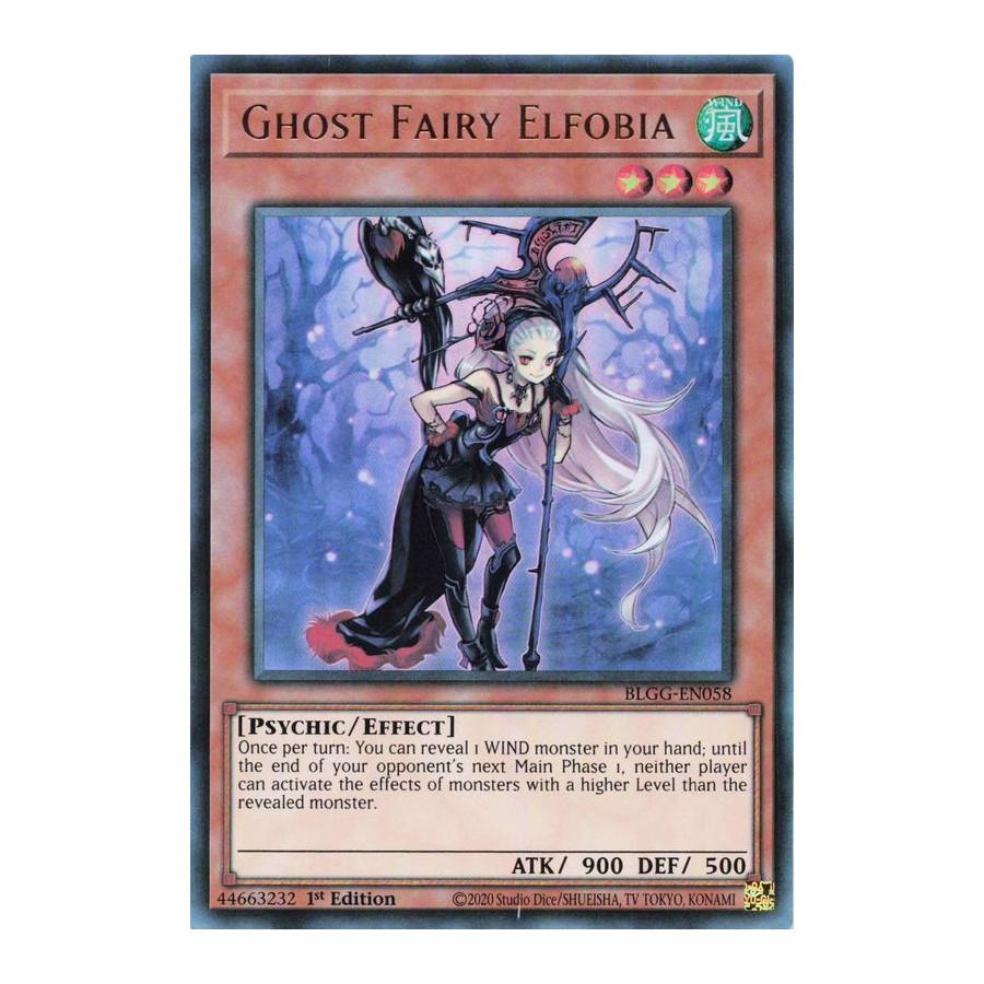 Yu-Gi-Oh TCG BLGG-EN058 UR Ghost Fairy Elfobia Battles of Legend: Glorious Gallery
