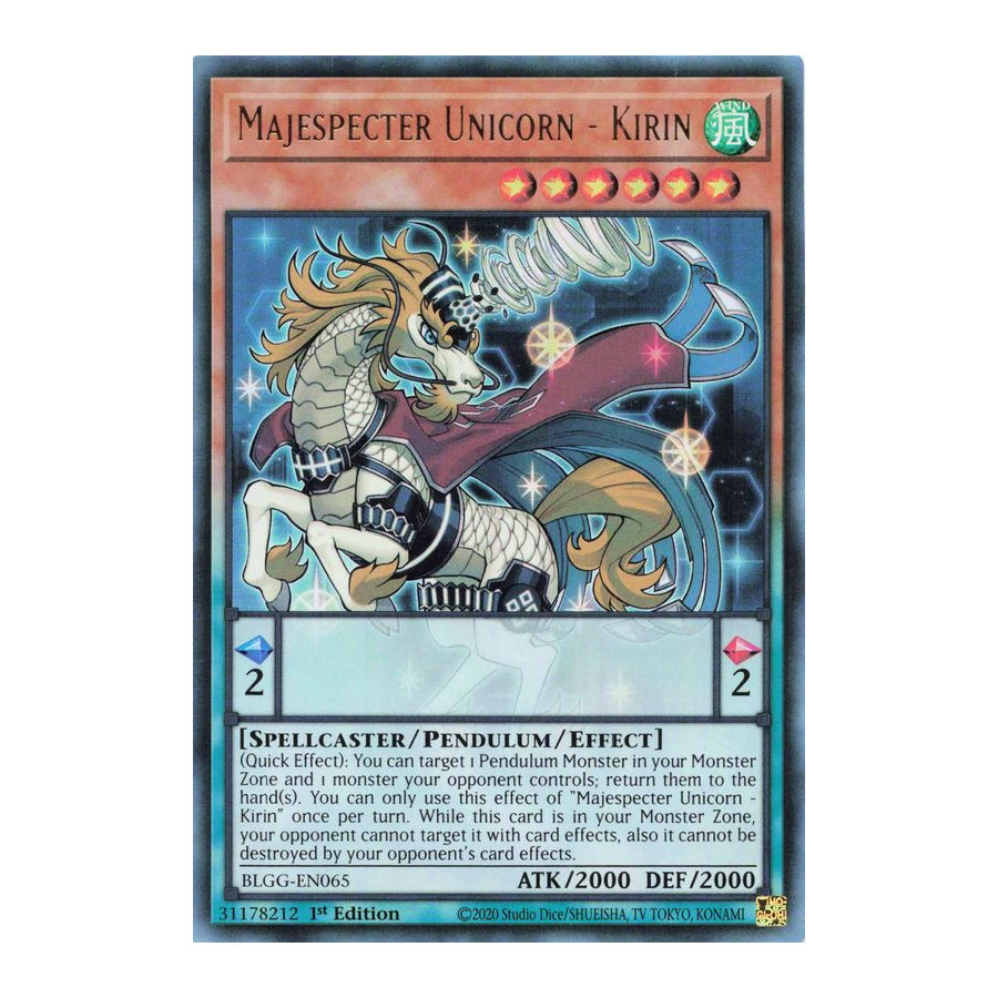 Yu-Gi-Oh TCG BLGG-EN065 UR Majespecter Unicorn - Kirin Battles of Legend: Glorious Gallery