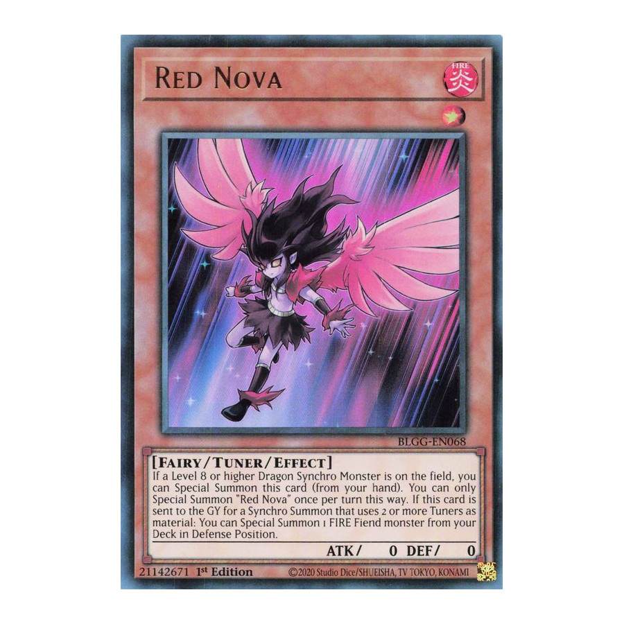 Yu-Gi-Oh TCG BLGG-EN068 UR Red Nova Battles of Legend: Glorious Gallery