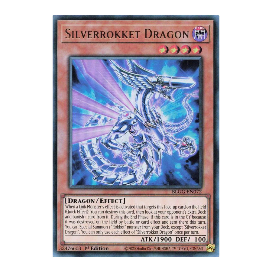 Yu-Gi-Oh TCG BLGG-EN072 UR Silverrokket Dragon Battles of Legend: Glorious Gallery
