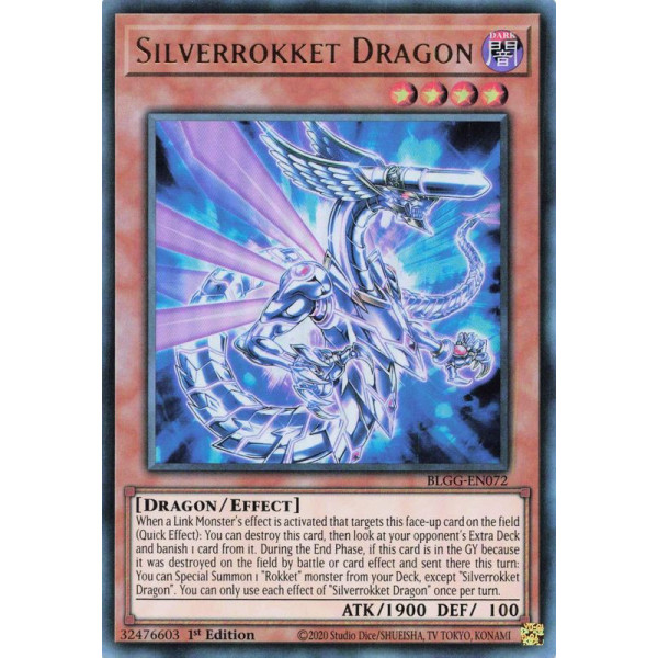 Yu-Gi-Oh TCG BLGG-EN072 UR Silverrokket Dragon Battles of Legend: Glorious Gallery