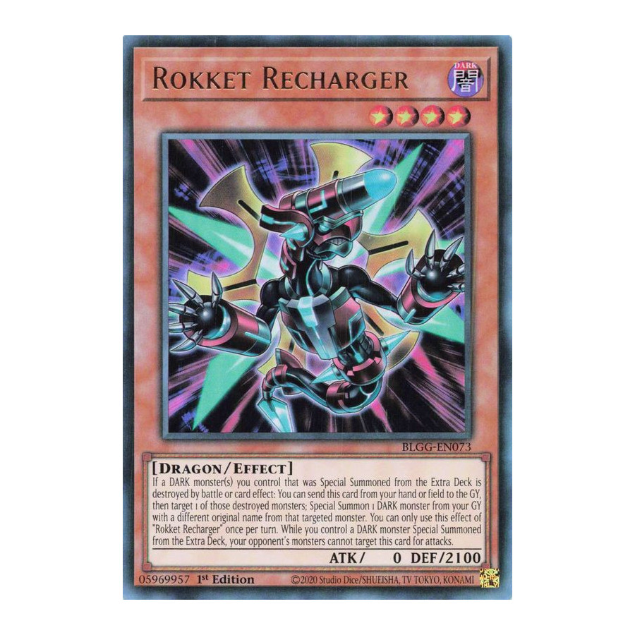 Yu-Gi-Oh TCG BLGG-EN073 UR Rokket Recharger Battles of Legend: Glorious Gallery