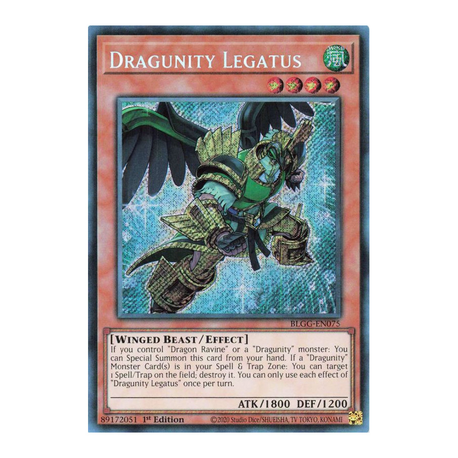 Yu-Gi-Oh TCG BLGG-EN075 SE Dragunity Legatus Battles of Legend: Glorious Gallery