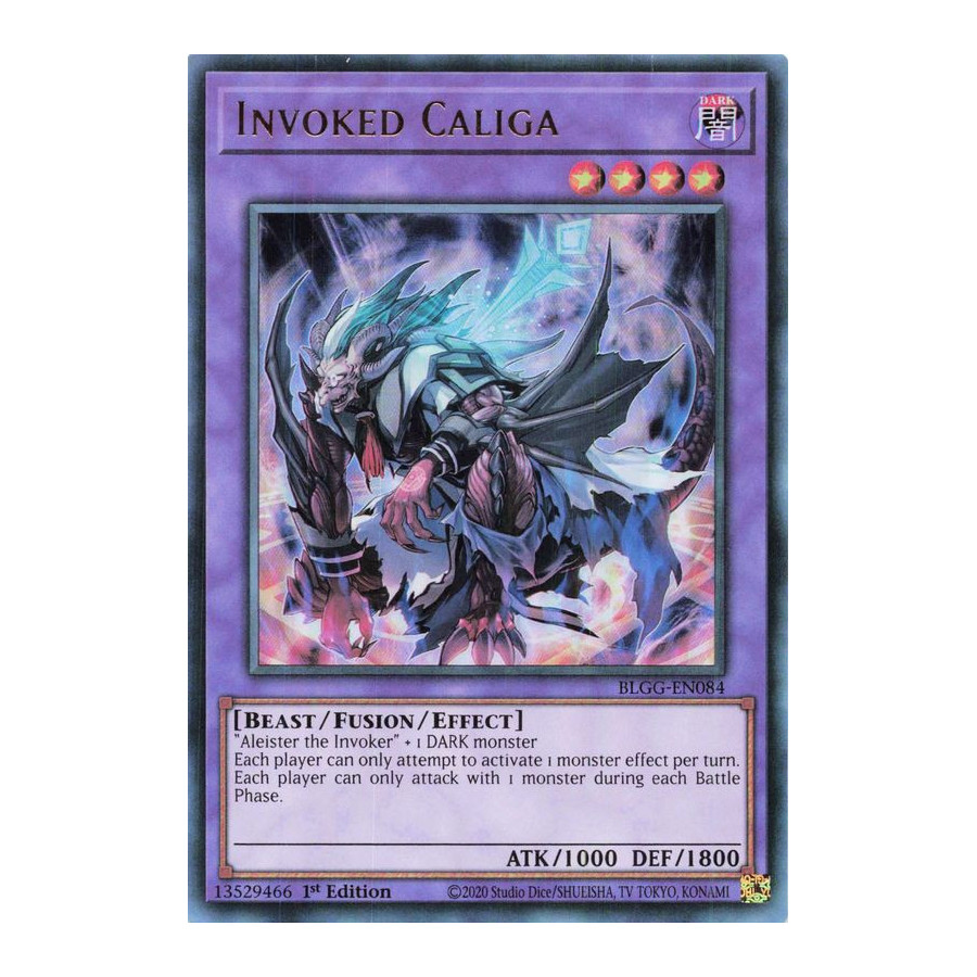 Yu-Gi-Oh TCG BLGG-EN084 UR Invoked Caliga Battles of Legend: Glorious Gallery
