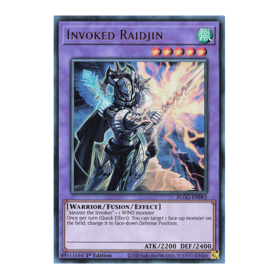 Yu-Gi-Oh TCG BLGG-EN085 UR Invoked Raidjin Battles of Legend: Glorious Gallery