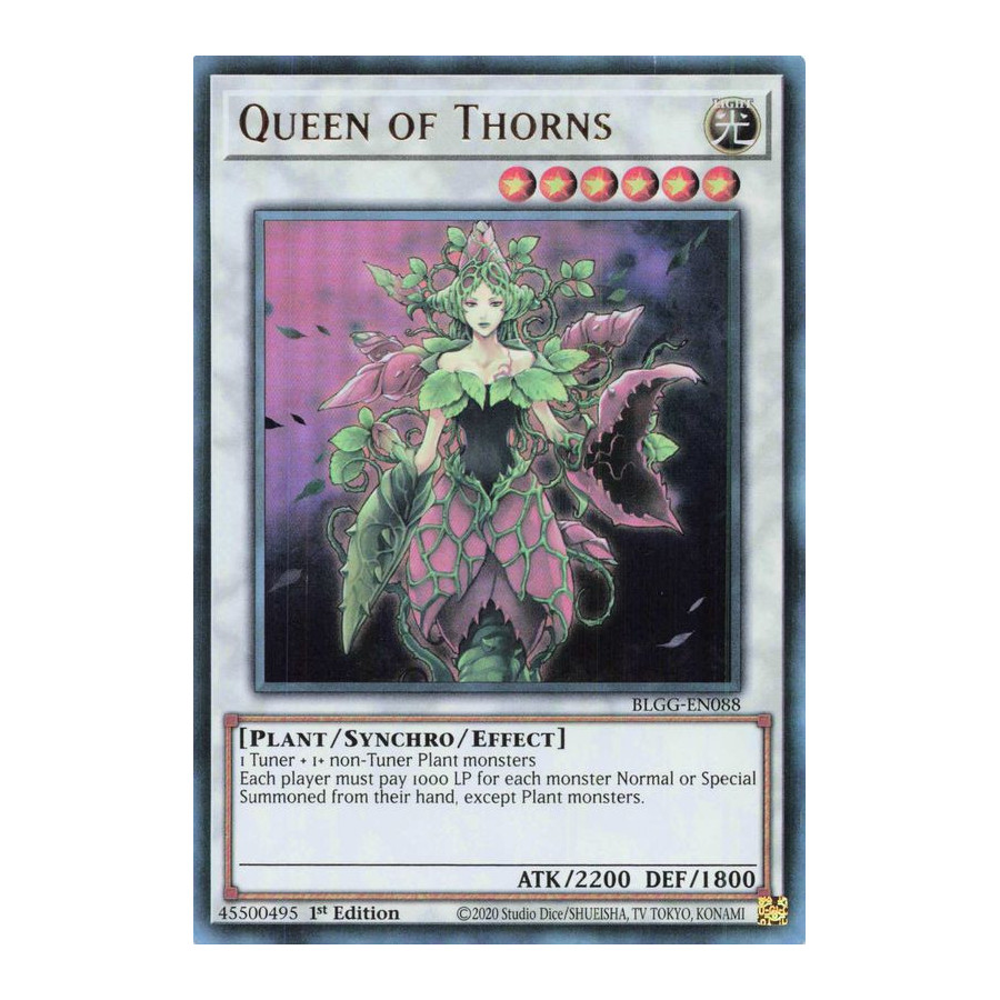 Yu-Gi-Oh TCG BLGG-EN088 UR Queen of Thorns Battles of Legend: Glorious Gallery