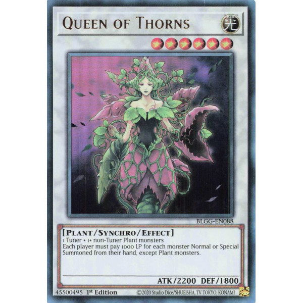 Yu-Gi-Oh TCG BLGG-EN088 UR Queen of Thorns Battles of Legend: Glorious Gallery