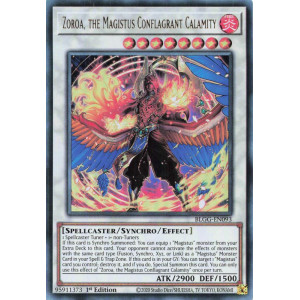 Yu-Gi-Oh TCG BLGG-EN093 UR Zoroa, the Magistus Conflagrant Calamity Battles of Legend: Glorious Gallery