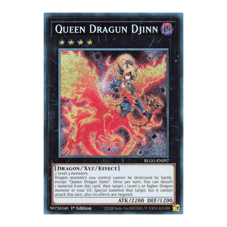 Yu-Gi-Oh TCG BLGG-EN097 SE Queen Dragun Djinn Battles of Legend: Glorious Gallery
