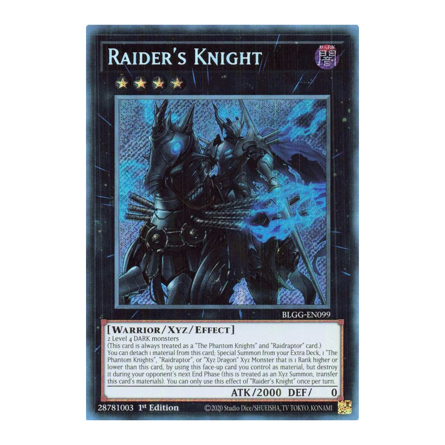 Yu-Gi-Oh TCG BLGG-EN099 SE Raider's Knight Battles of Legend: Glorious Gallery