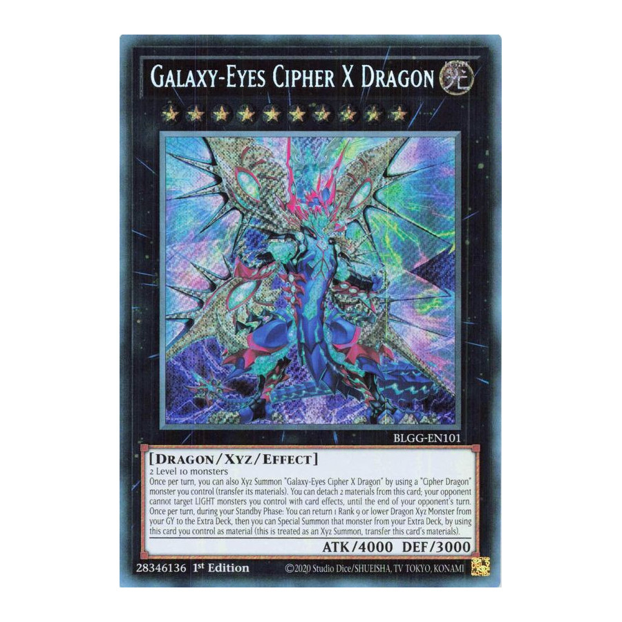 Yu-Gi-Oh TCG BLGG-EN101 SE Galaxy-Eyes Cipher X Dragon Battles of Legend: Glorious Gallery