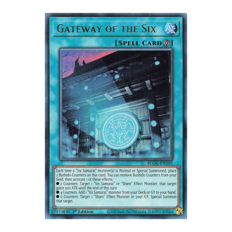 Yu-Gi-Oh TCG BLGG-EN105 UR Gateway of the Six Battles of Legend: Glorious Gallery
