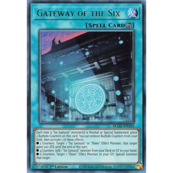 Yu-Gi-Oh TCG BLGG-EN105 UR Gateway of the Six Battles of Legend: Glorious Gallery