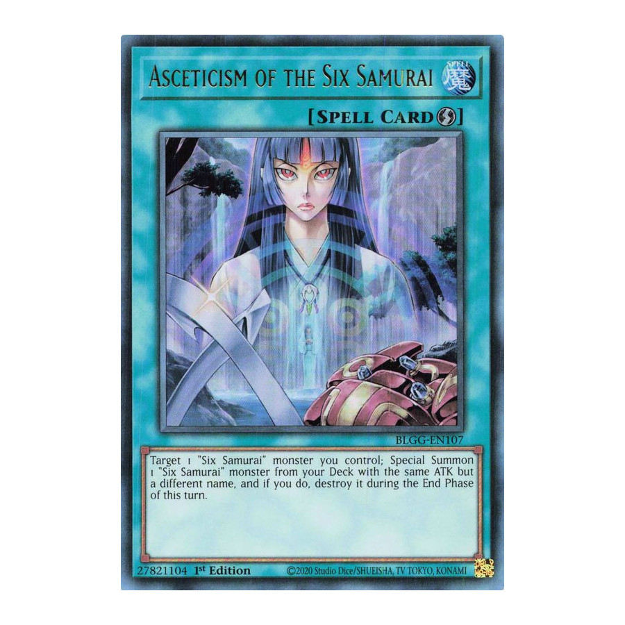 Yu-Gi-Oh TCG BLGG-EN107 UR Asceticism of the Six Samurai Battles of Legend: Glorious Gallery