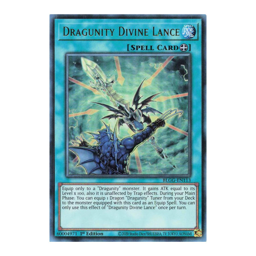 Yu-Gi-Oh TCG BLGG-EN113 UR Dragunity Divine Lance Battles of Legend: Glorious Gallery