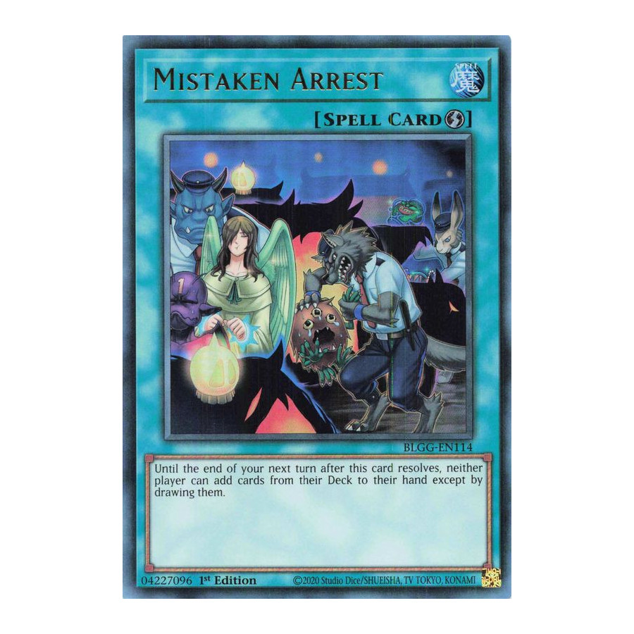 Yu-Gi-Oh TCG BLGG-EN114 UR Mistaken Arrest Battles of Legend: Glorious Gallery