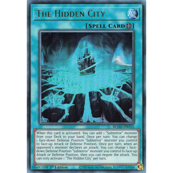 Yu-Gi-Oh TCG BLGG-EN115 UR The Hidden City Battles of Legend: Glorious Gallery
