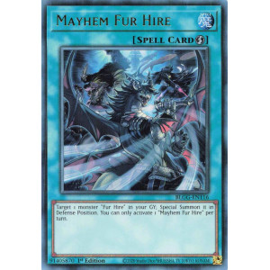 Yu-Gi-Oh TCG BLGG-EN116 UR Mayhem Fur Hire Battles of Legend: Glorious Gallery
