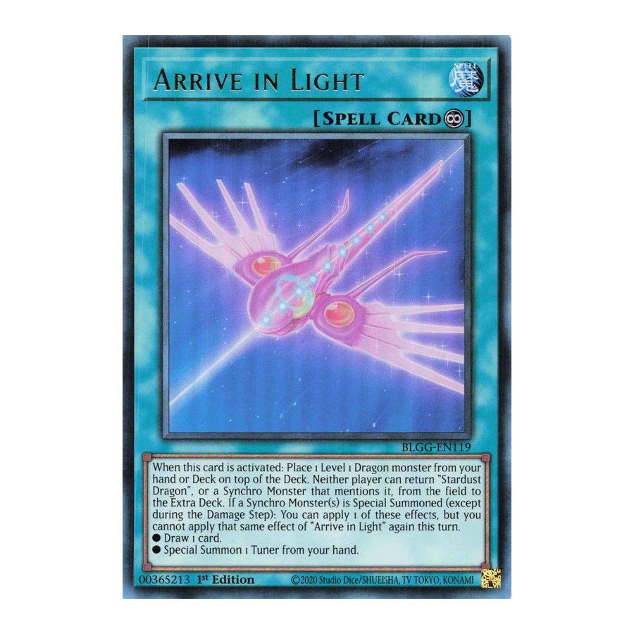 Yu-Gi-Oh TCG BLGG-EN119 UR Arrive in Light Battles of Legend: Glorious Gallery