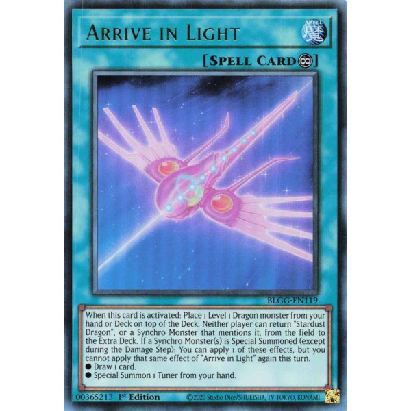 Yu-Gi-Oh TCG BLGG-EN119 UR Arrive in Light Battles of Legend: Glorious Gallery