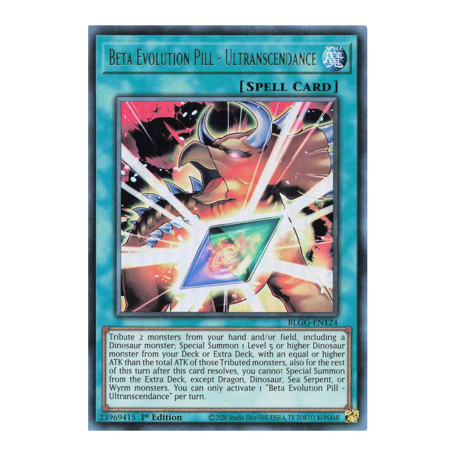 Yu-Gi-Oh TCG BLGG-EN124 UR Beta Evolution Pill - Ultranscendance Battles of Legend: Glorious Gallery