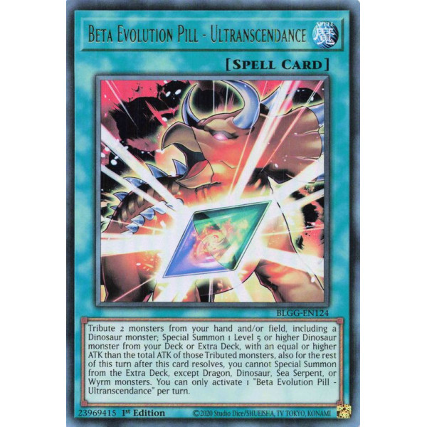 Yu-Gi-Oh TCG BLGG-EN124 UR Beta Evolution Pill - Ultranscendance Battles of Legend: Glorious Gallery