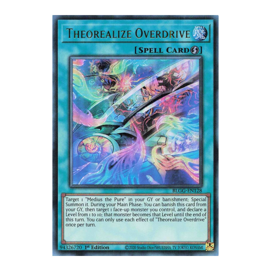 Yu-Gi-Oh TCG BLGG-EN128 UR Theorealize Overdrive Battles of Legend: Glorious Gallery