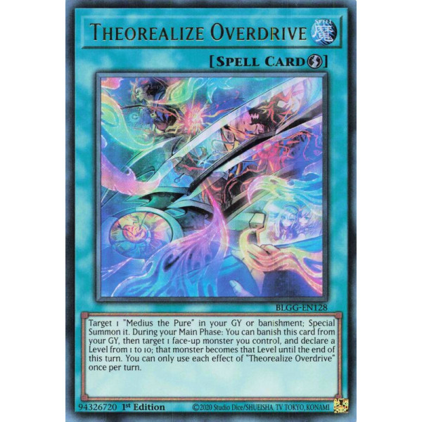 Yu-Gi-Oh TCG BLGG-EN128 UR Theorealize Overdrive Battles of Legend: Glorious Gallery